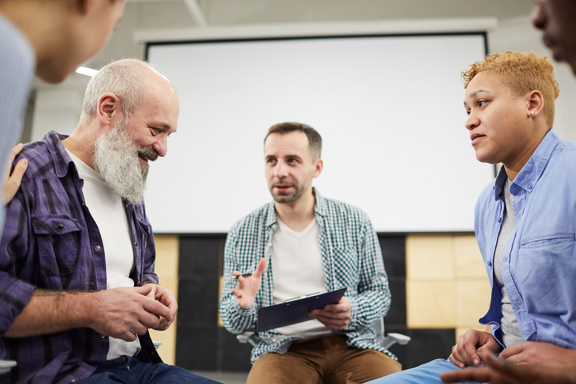 Senior Man in Support Group