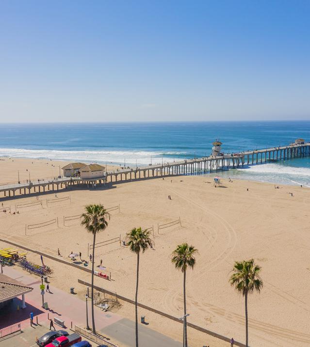 Huntington Beach pier and coastline, representing outpatient addiction treatment and recovery support at Breakaway Health in Orange County, California.