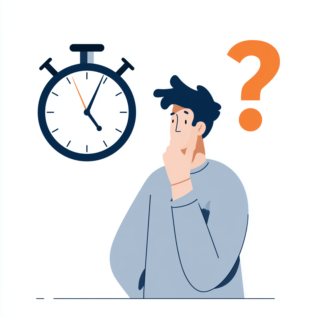 Illustration of a patient considering how long they can stay in drug rehab, with a clock representing addiction treatment length and recovery timelines.
