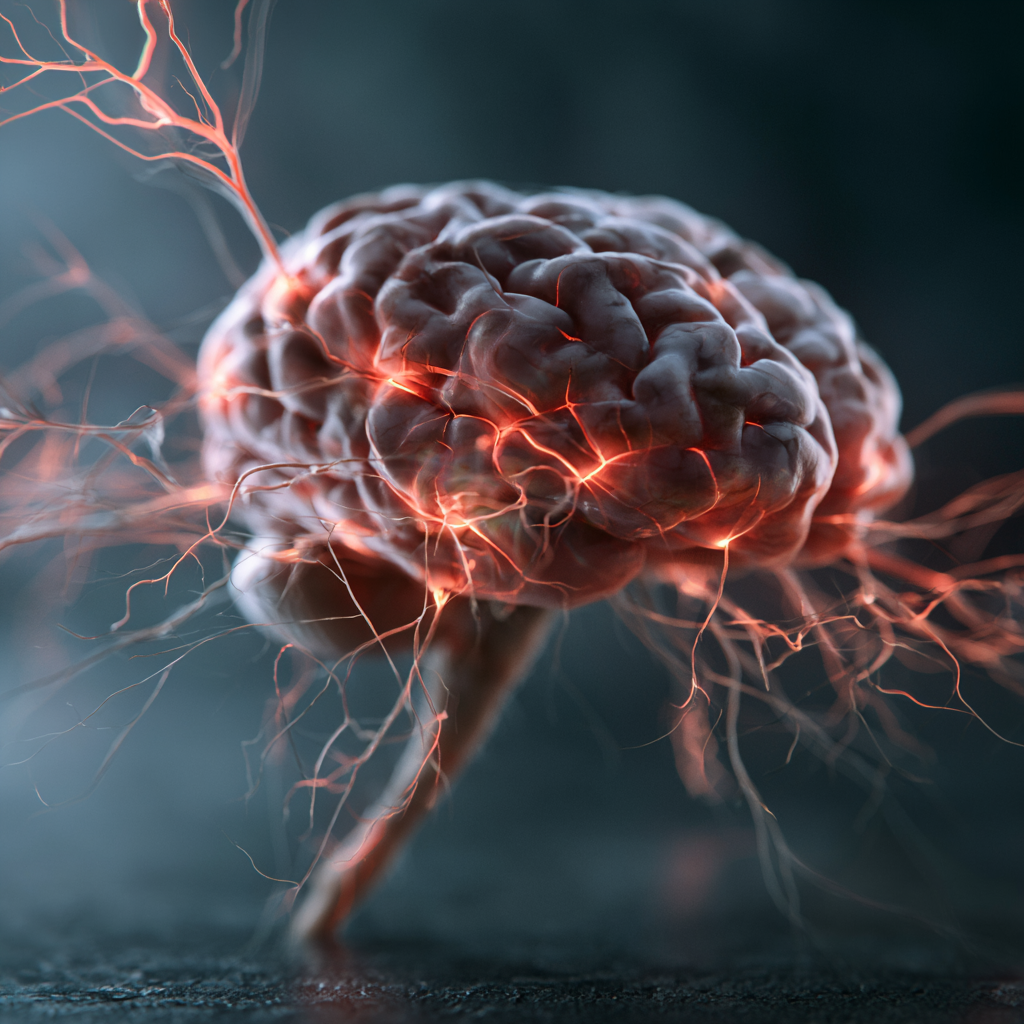 Digital illustration of neural connections in the brain, symbolizing neural pathway treatment at Breakaway in Costa Mesa, CA.