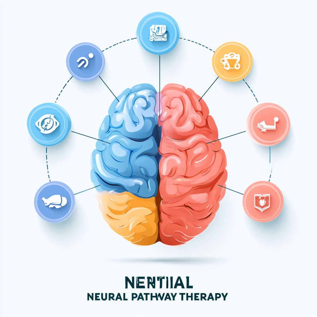 Illustration of a brain with interconnected pathways, representing what happens during Neural Pathway Therapy at Breakaway Health in Costa Mesa, CA, where evidence-based therapy helps individuals build healthier thought patterns, improve emotional regulation, strengthen coping skills, and support recovery from mental health and substance use disorders.