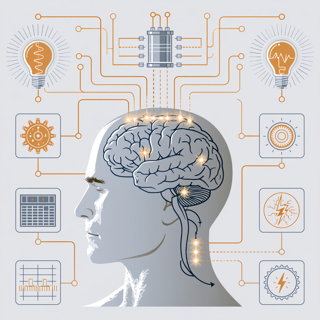 Illustration of the brain and connected neural pathways, representing what Neural Pathway Therapy is used to treat at Breakaway Health in Costa Mesa, CA, helping individuals improve emotional regulation, strengthen healthy thinking patterns, and support recovery from mental health conditions and substance use disorders.